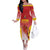 Custom Espana Basketball Spain Off The Shoulder Long Sleeve Dress Baloncesto Come on La Roja Red Style