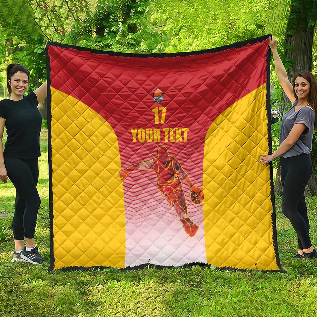Custom Espana Basketball Spain Quilt Baloncesto Come on La Roja Red Style