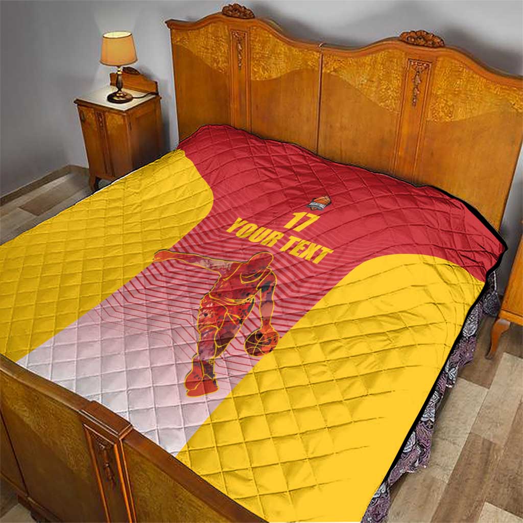 Custom Espana Basketball Spain Quilt Baloncesto Come on La Roja Red Style