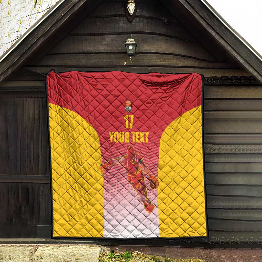 Custom Espana Basketball Spain Quilt Baloncesto Come on La Roja Red Style
