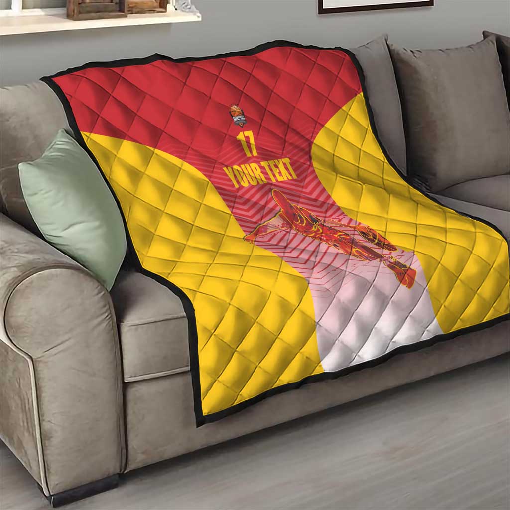 Custom Espana Basketball Spain Quilt Baloncesto Come on La Roja Red Style