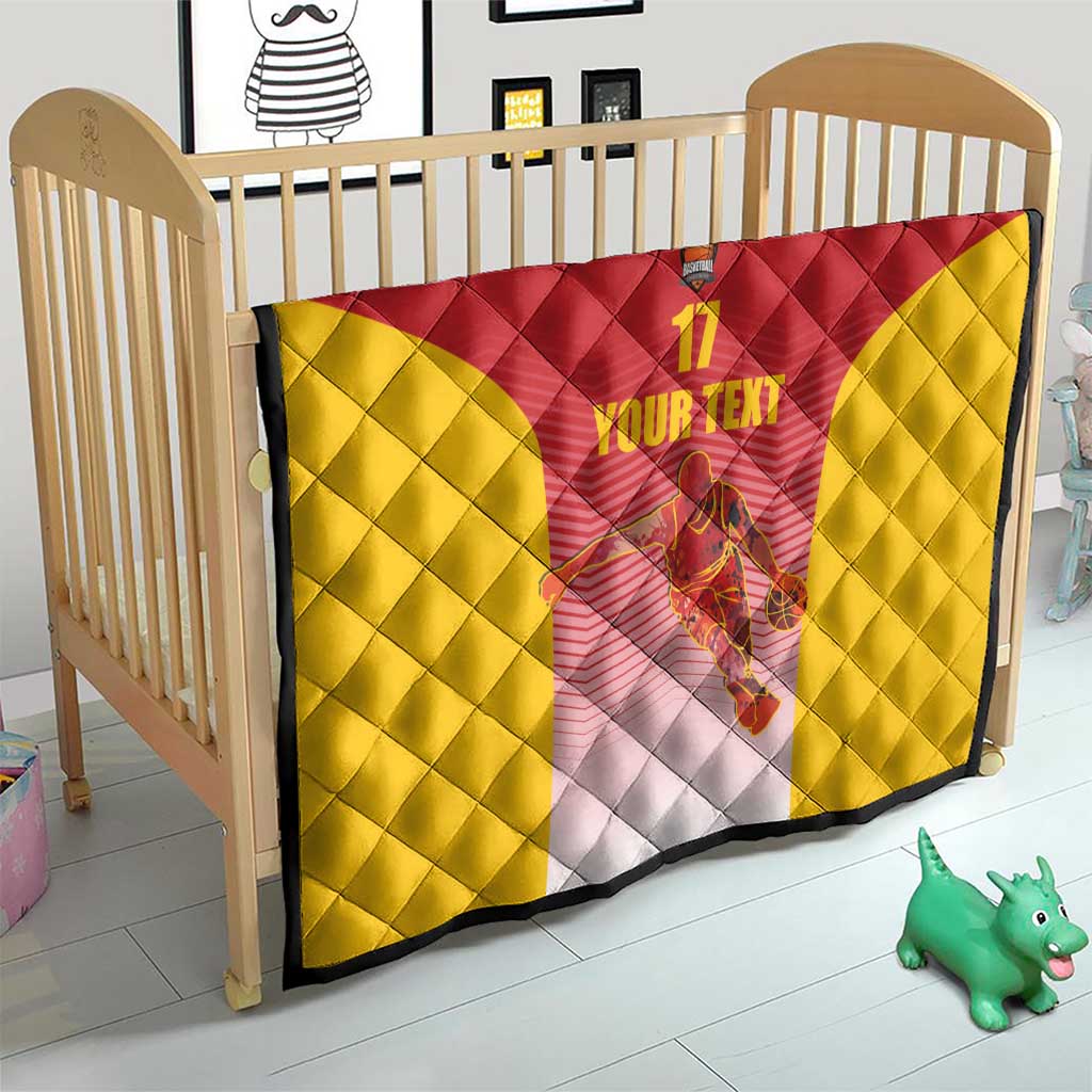 Custom Espana Basketball Spain Quilt Baloncesto Come on La Roja Red Style