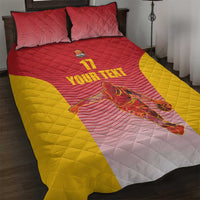 Custom Espana Basketball Spain Quilt Bed Set Baloncesto Come on La Roja Red Style