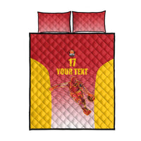 Custom Espana Basketball Spain Quilt Bed Set Baloncesto Come on La Roja Red Style