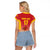 Custom Espana Basketball Spain Raglan Cropped T Shirt Baloncesto Come on La Roja Red Style
