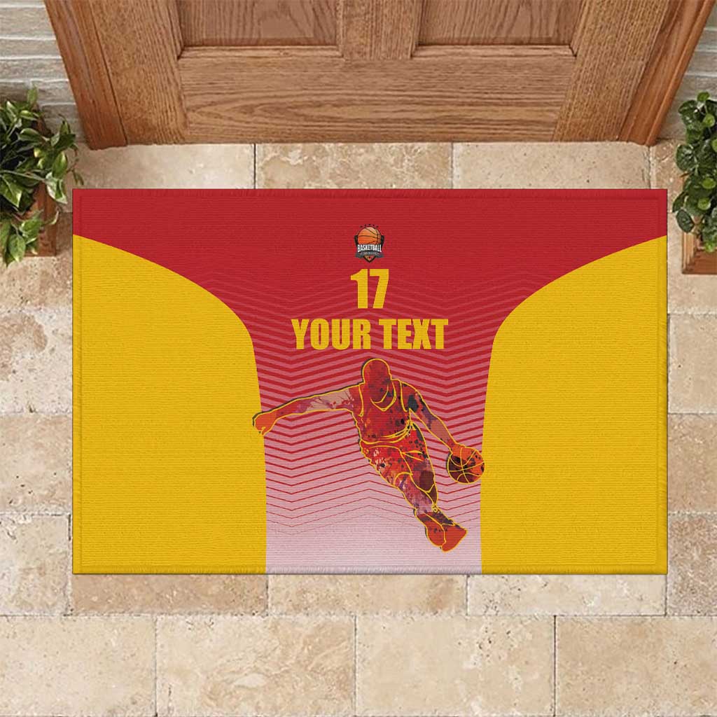 Custom Espana Basketball Spain Rubber Doormat Baloncesto Come on La Roja Red Style