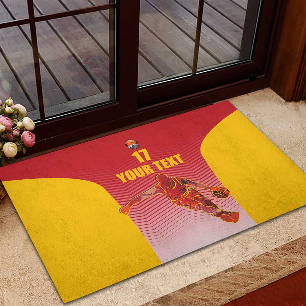 Custom Espana Basketball Spain Rubber Doormat Baloncesto Come on La Roja Red Style