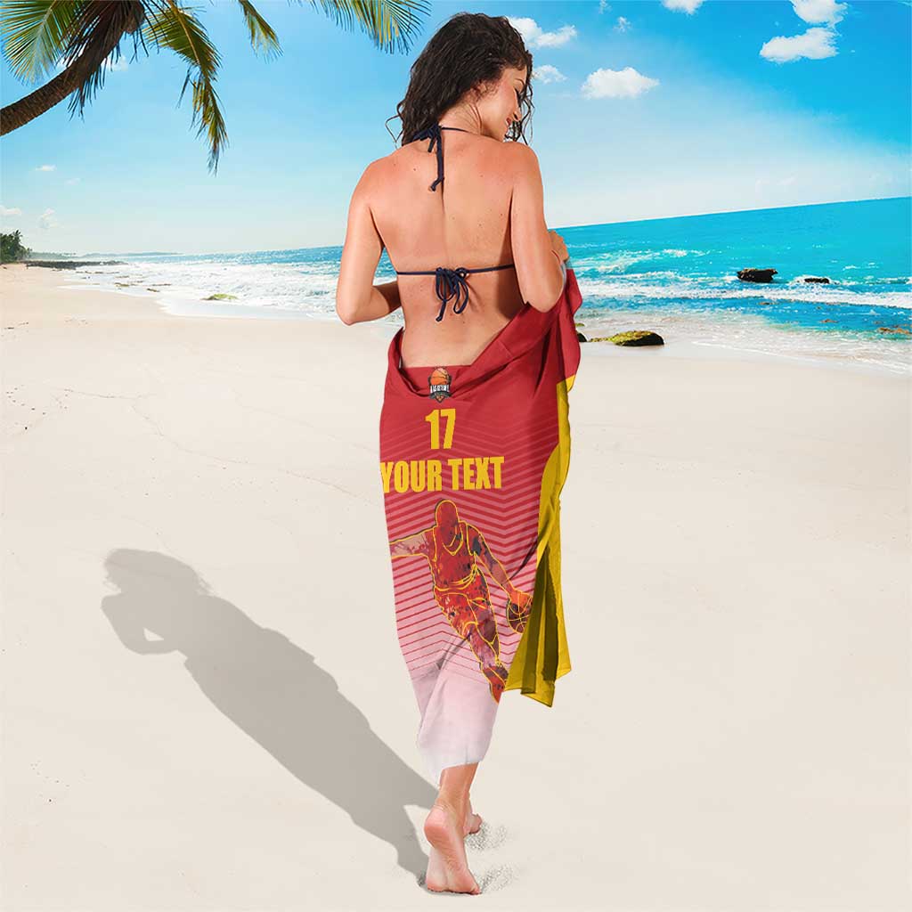 Custom Espana Basketball Spain Sarong Baloncesto Come on La Roja Red Style