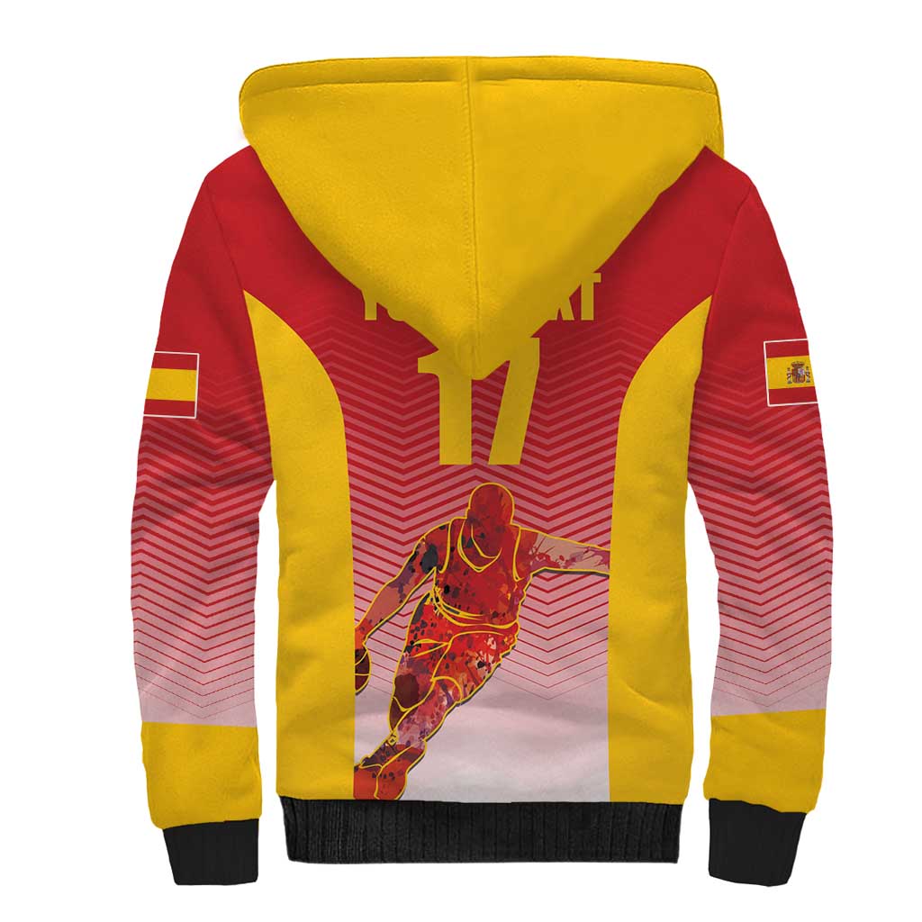 Custom Espana Basketball Spain Sherpa Hoodie Baloncesto Come on La Roja Red Style