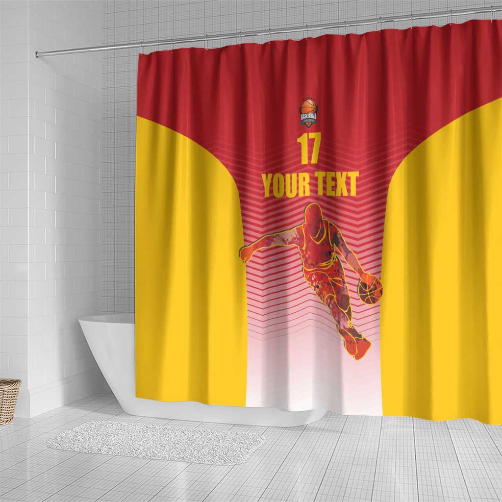 Custom Espana Basketball Spain Shower Curtain Baloncesto Come on La Roja Red Style