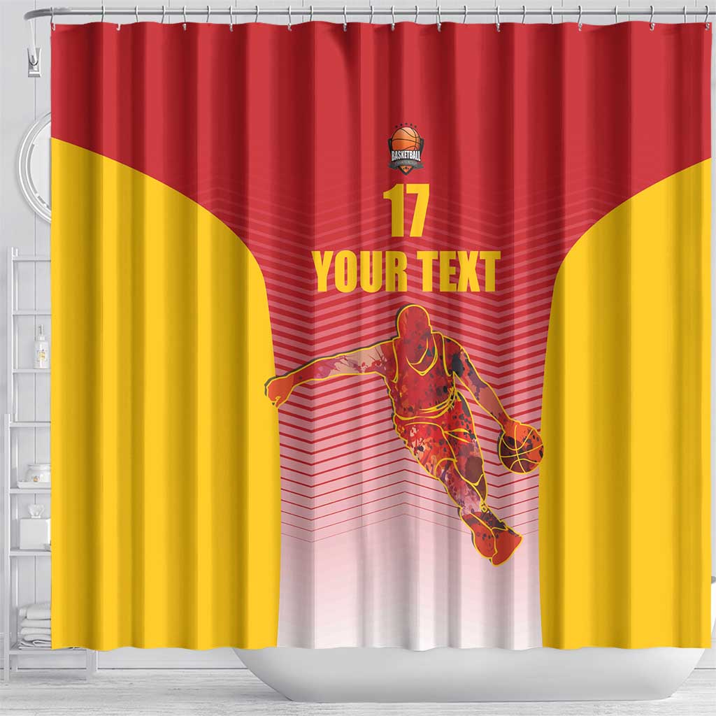 Custom Espana Basketball Spain Shower Curtain Baloncesto Come on La Roja Red Style