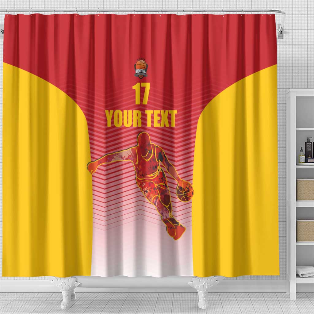 Custom Espana Basketball Spain Shower Curtain Baloncesto Come on La Roja Red Style
