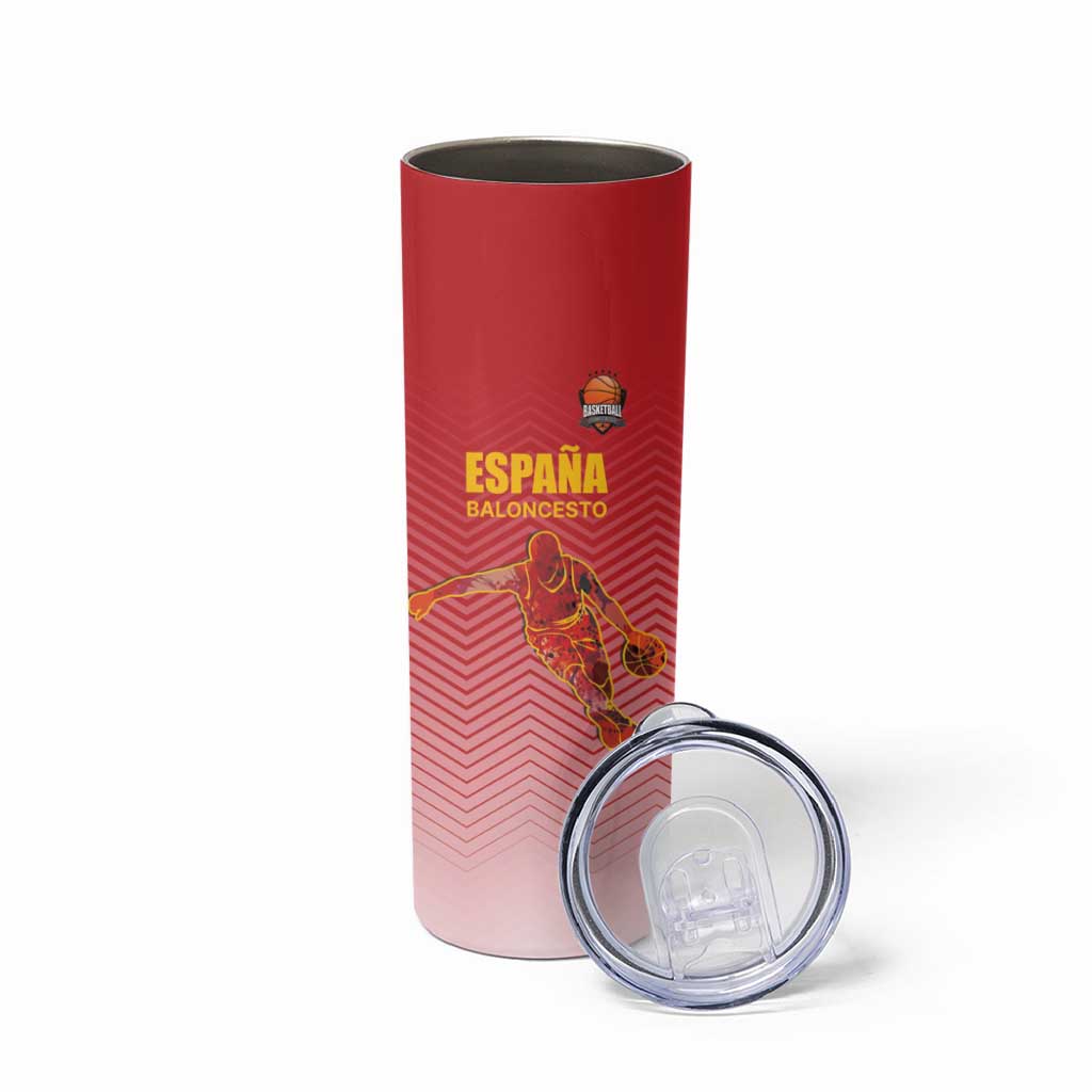 Custom Espana Basketball Spain Skinny Tumbler Baloncesto Come on La Roja Red Style