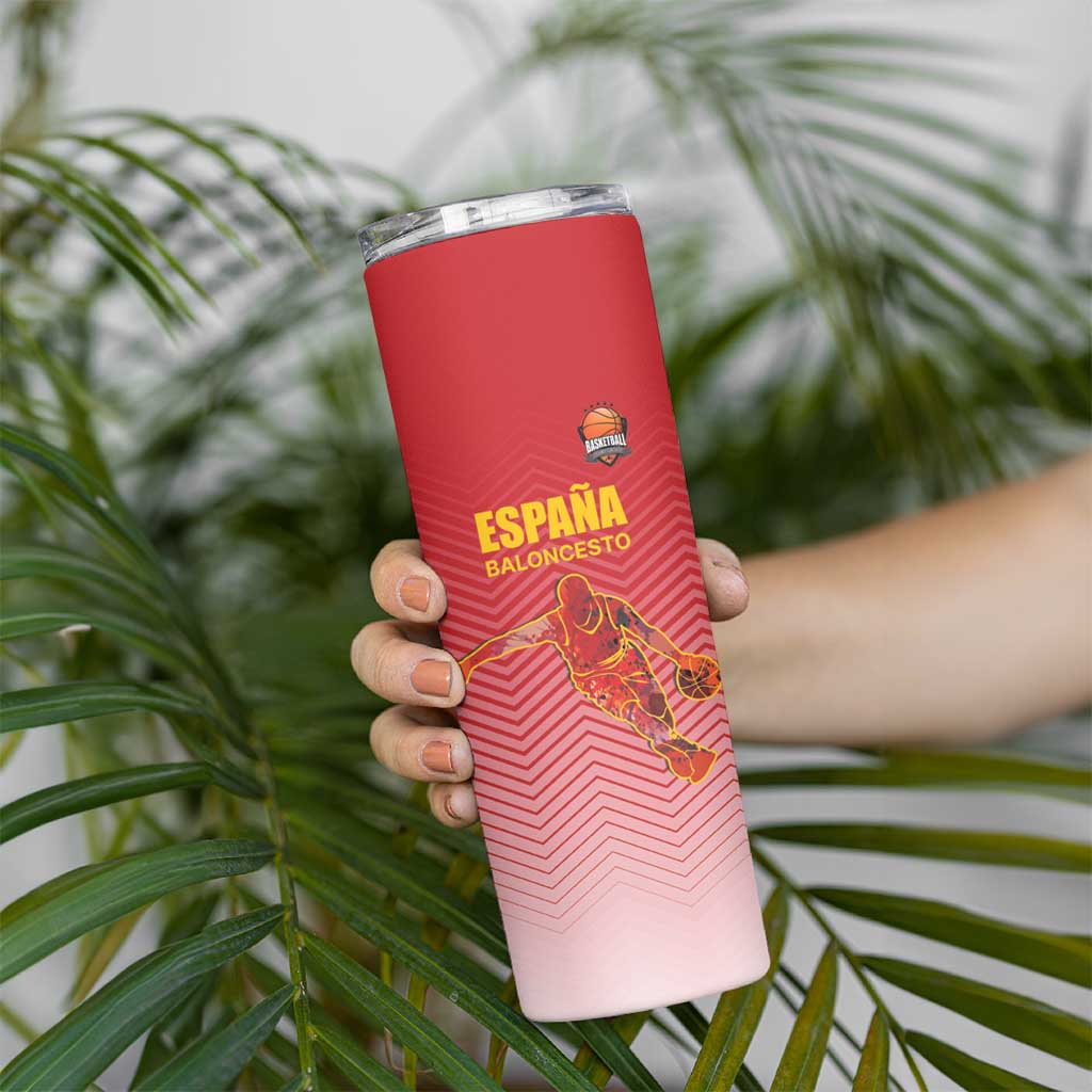 Custom Espana Basketball Spain Skinny Tumbler Baloncesto Come on La Roja Red Style