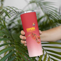 Custom Espana Basketball Spain Skinny Tumbler Baloncesto Come on La Roja Red Style