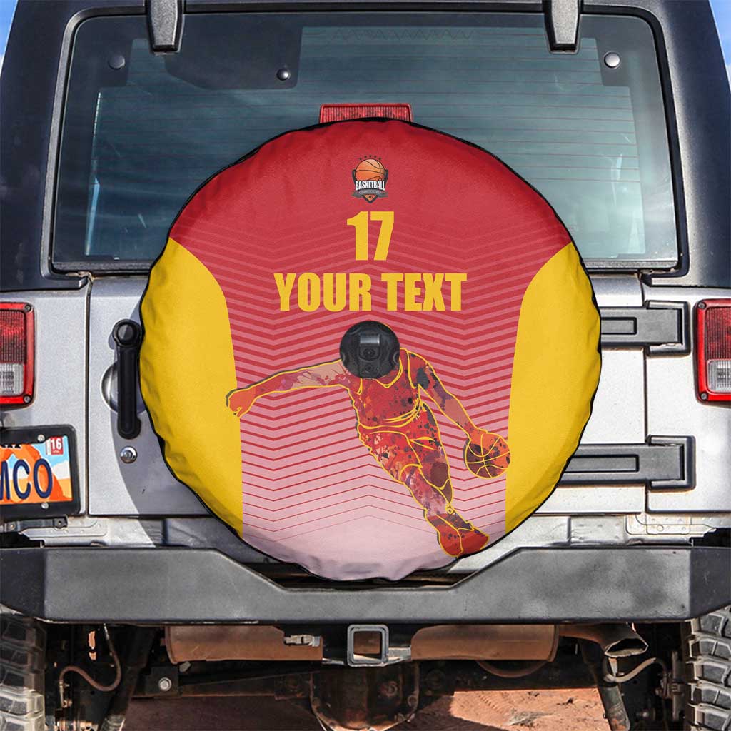 Custom Espana Basketball Spain Spare Tire Cover Baloncesto Come on La Roja Red Style