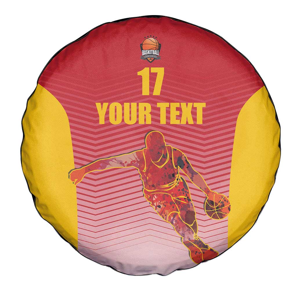 Custom Espana Basketball Spain Spare Tire Cover Baloncesto Come on La Roja Red Style
