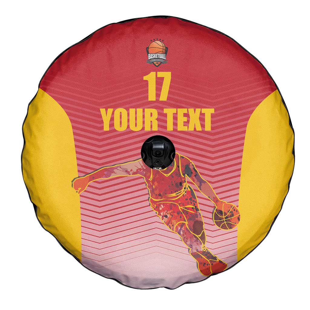 Custom Espana Basketball Spain Spare Tire Cover Baloncesto Come on La Roja Red Style