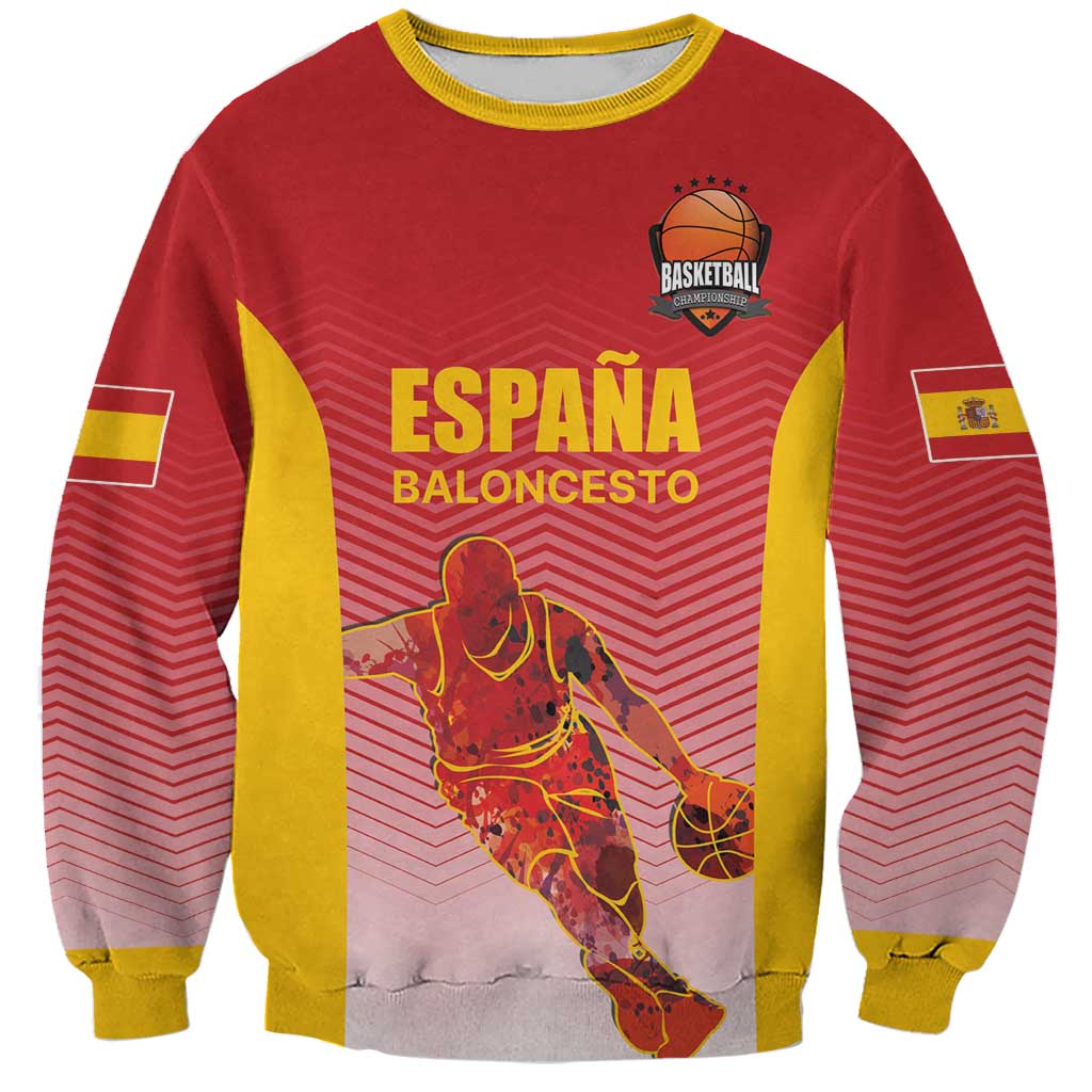 Custom Espana Basketball Spain Sweatshirt Baloncesto Come on La Roja Red Style