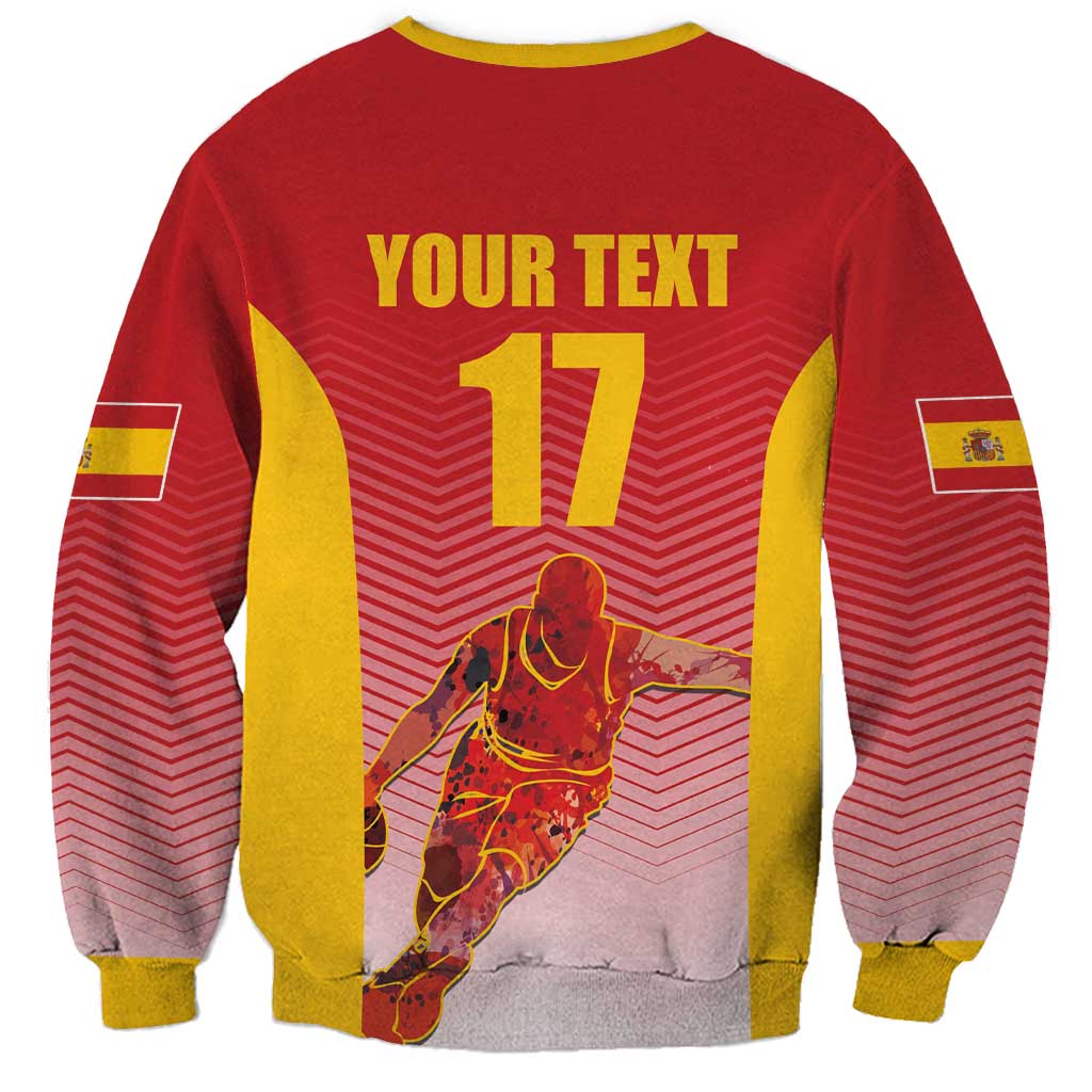 Custom Espana Basketball Spain Sweatshirt Baloncesto Come on La Roja Red Style
