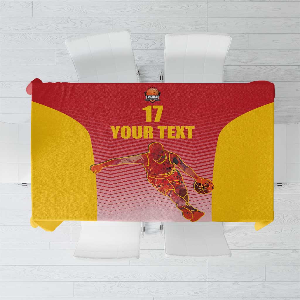 Custom Espana Basketball Spain Tablecloth Baloncesto Come on La Roja Red Style