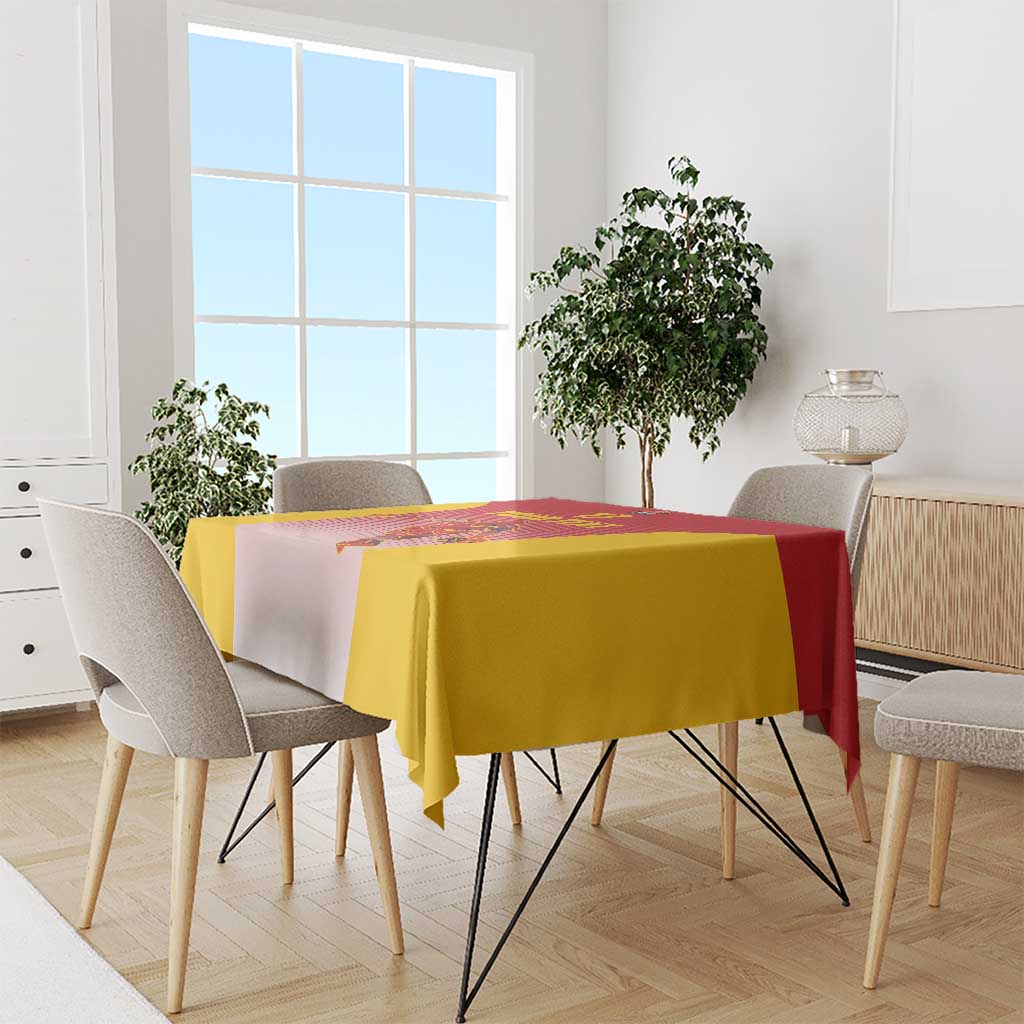 Custom Espana Basketball Spain Tablecloth Baloncesto Come on La Roja Red Style