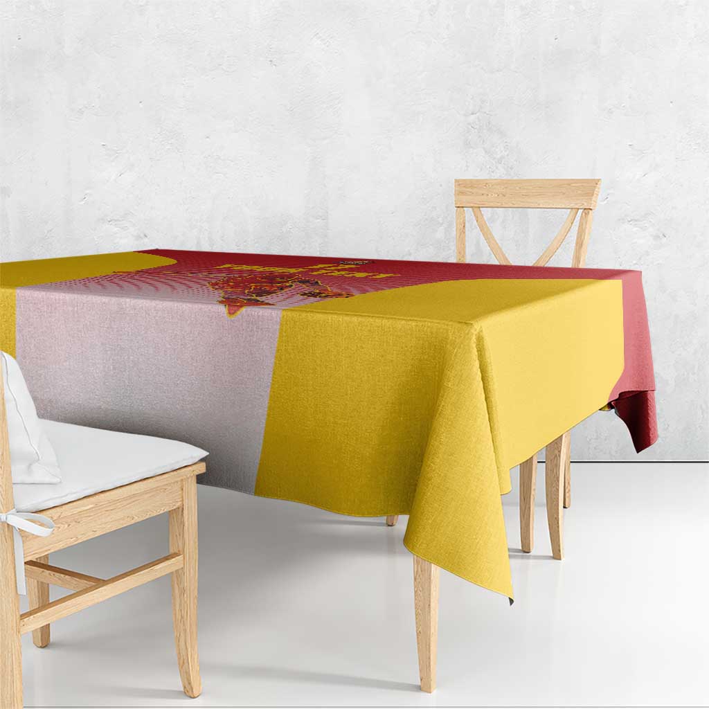 Custom Espana Basketball Spain Tablecloth Baloncesto Come on La Roja Red Style