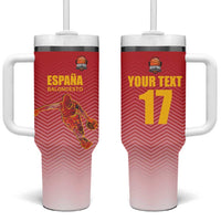Custom Espana Basketball Spain Tumbler With Handle Baloncesto Come on La Roja Red Style