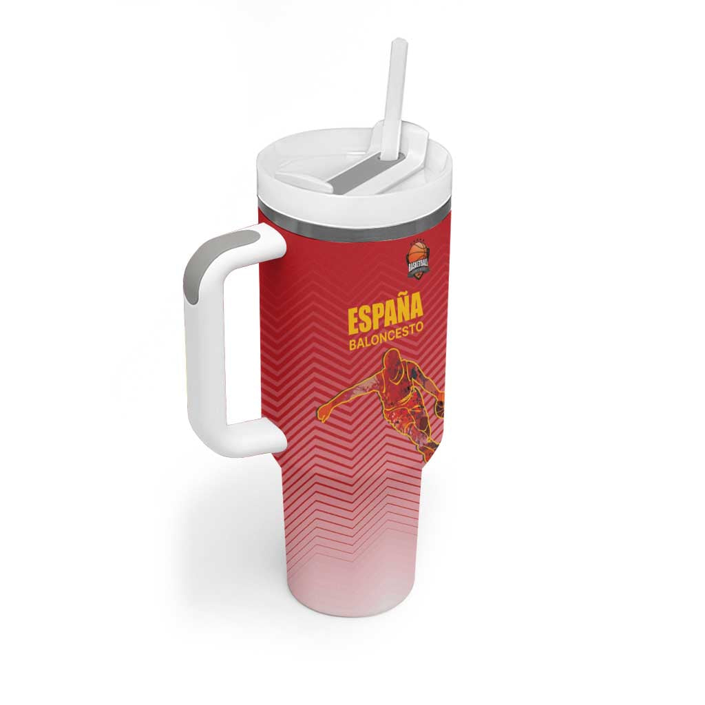 Custom Espana Basketball Spain Tumbler With Handle Baloncesto Come on La Roja Red Style