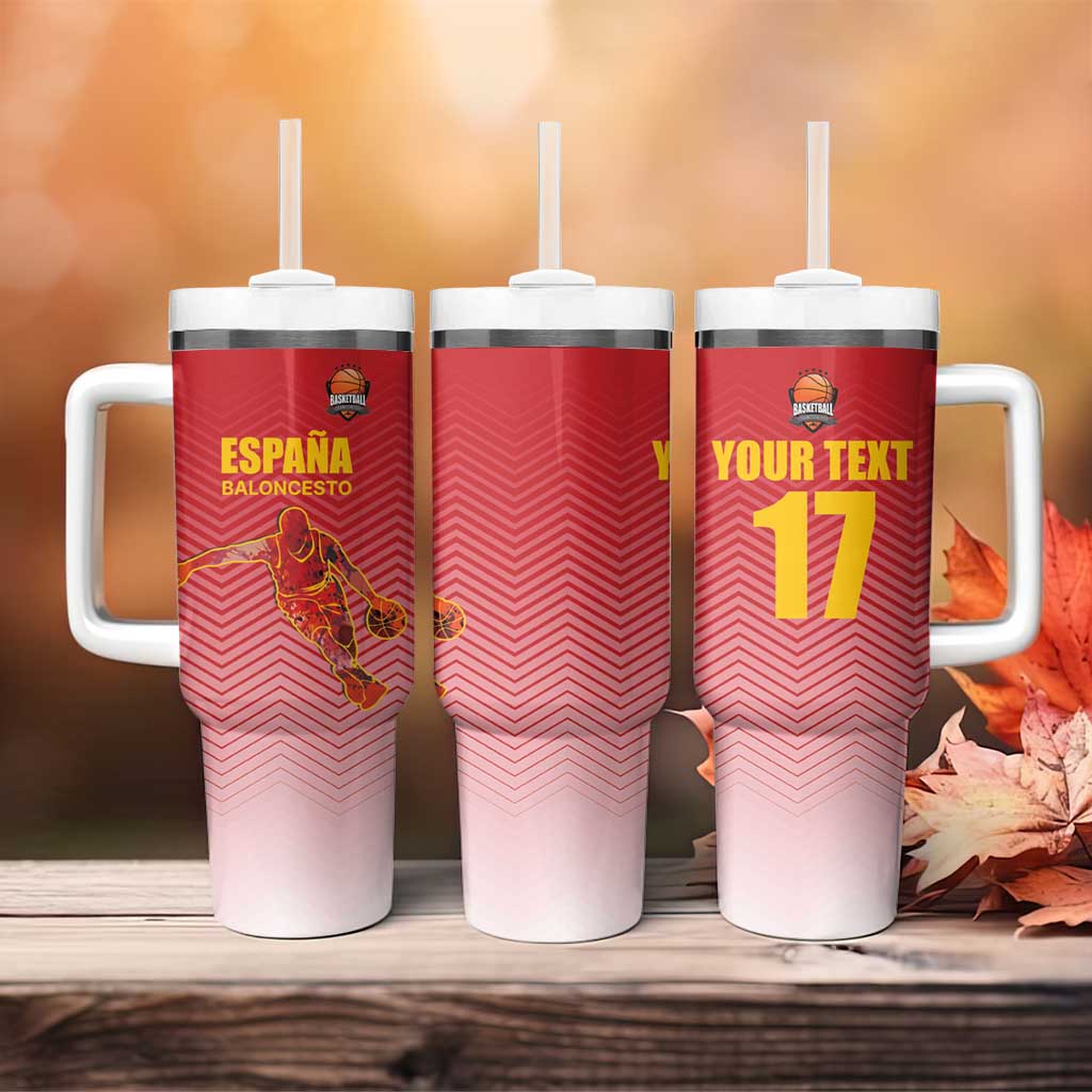 Custom Espana Basketball Spain Tumbler With Handle Baloncesto Come on La Roja Red Style