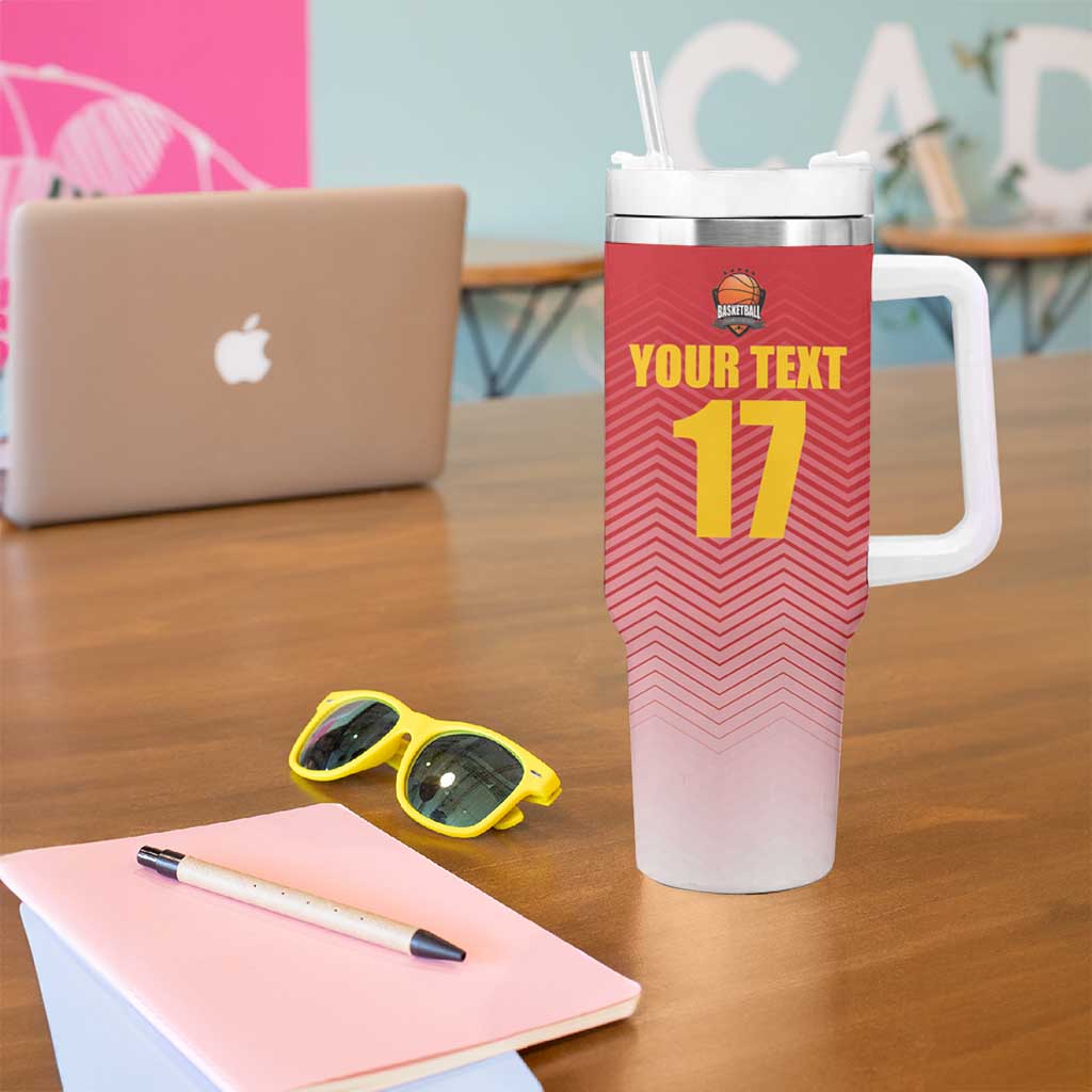 Custom Espana Basketball Spain Tumbler With Handle Baloncesto Come on La Roja Red Style
