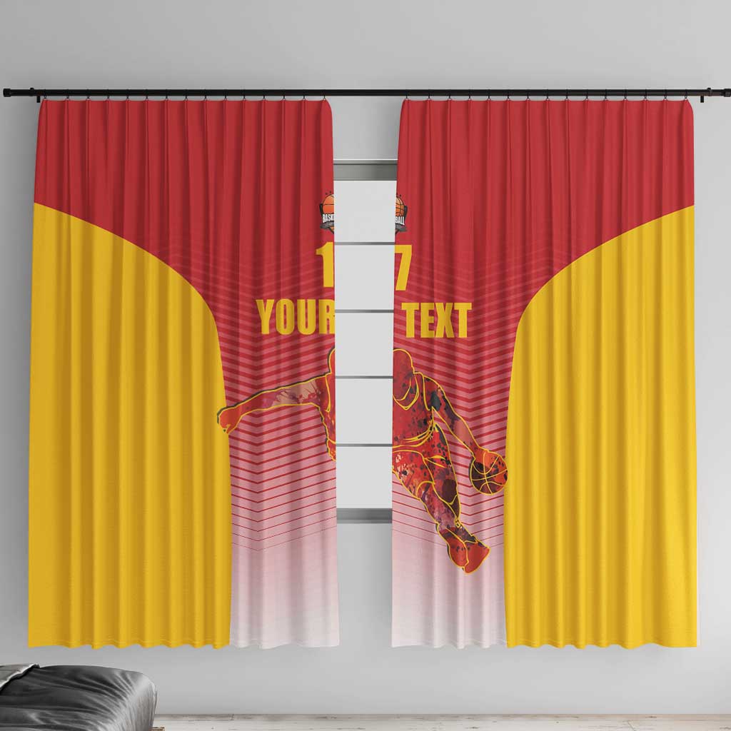 Custom Espana Basketball Spain Window Curtain Baloncesto Come on La Roja Red Style