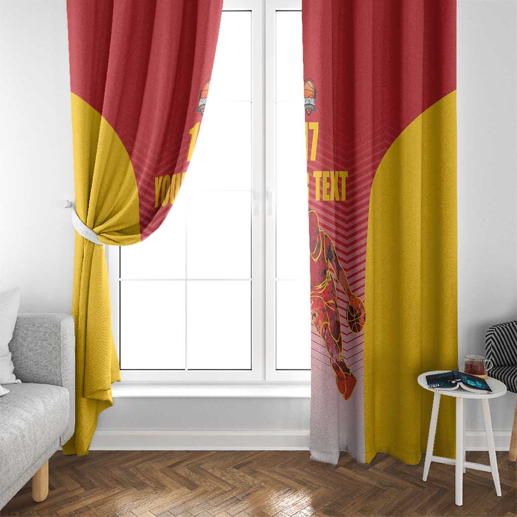 Custom Espana Basketball Spain Window Curtain Baloncesto Come on La Roja Red Style