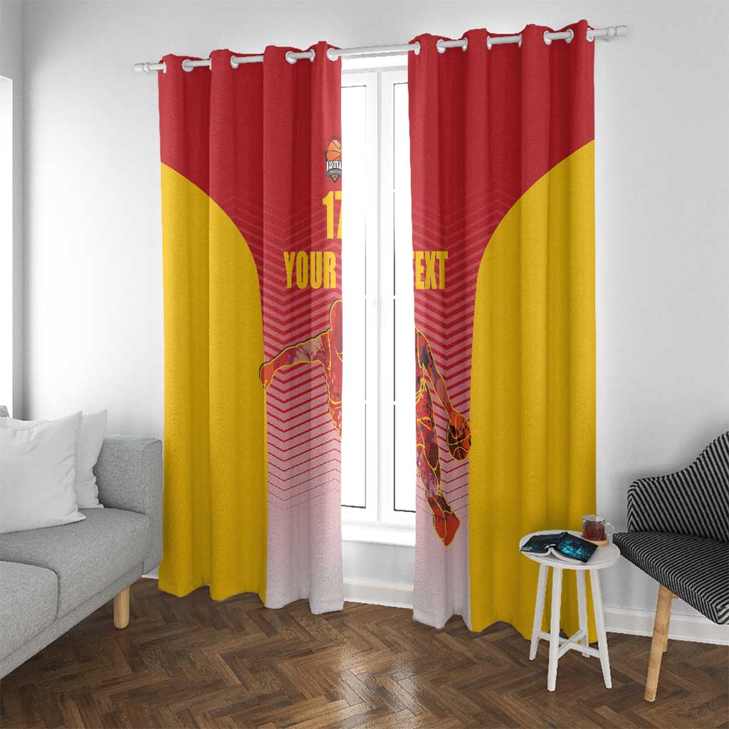 Custom Espana Basketball Spain Window Curtain Baloncesto Come on La Roja Red Style