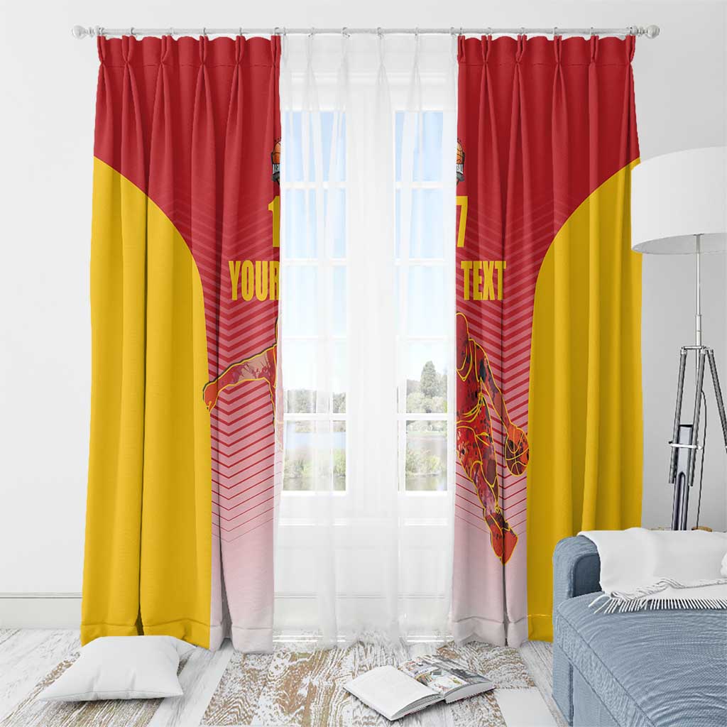 Custom Espana Basketball Spain Window Curtain Baloncesto Come on La Roja Red Style