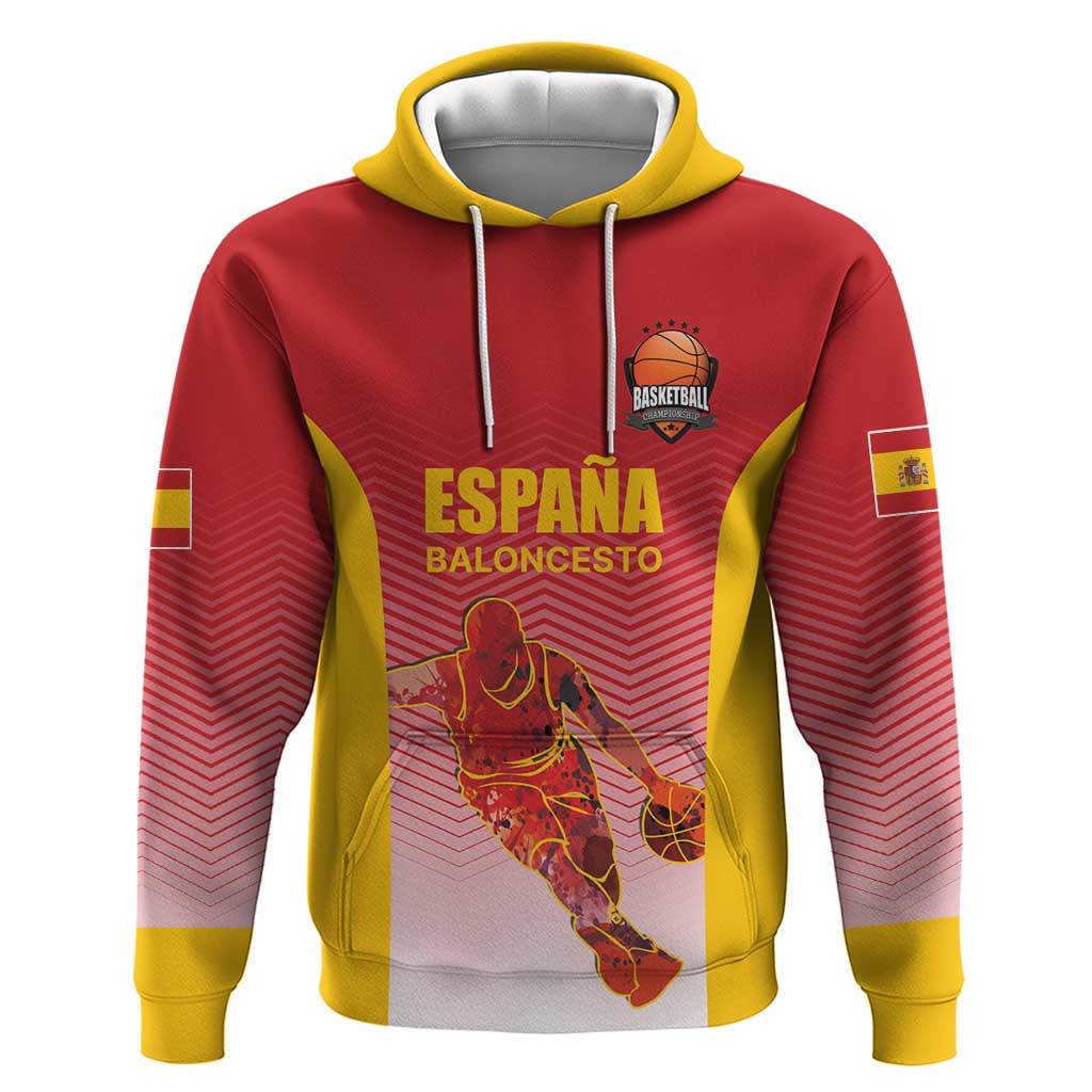 Custom Espana Basketball Spain Zip Hoodie Baloncesto Come on La Roja Red Style