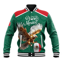 Personalized Viva Mexico Football Baseball Jacket Mexican Eagle Mascot with Sporty Style