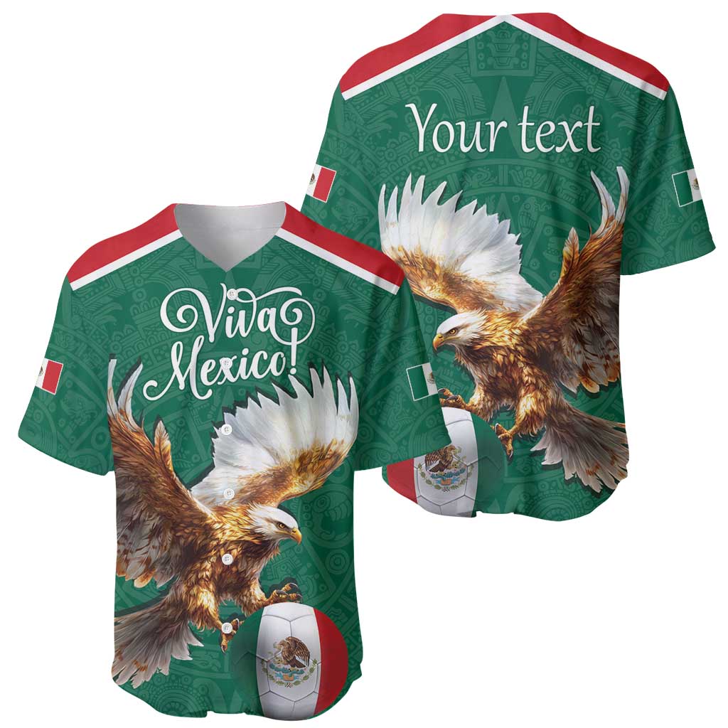 Personalized Viva Mexico Football Baseball Jersey Mexican Eagle Mascot with Sporty Style