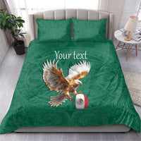 Personalized Viva Mexico Football Bedding Set Mexican Eagle Mascot with Sporty Style
