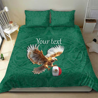 Personalized Viva Mexico Football Bedding Set Mexican Eagle Mascot with Sporty Style