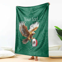 Personalized Viva Mexico Football Blanket Mexican Eagle Mascot with Sporty Style