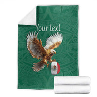 Personalized Viva Mexico Football Blanket Mexican Eagle Mascot with Sporty Style