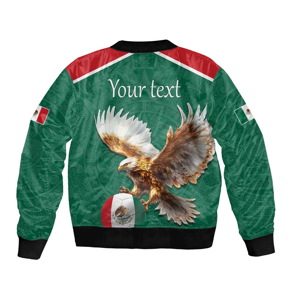 Personalized Viva Mexico Football Bomber Jacket Mexican Eagle Mascot with Sporty Style