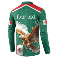 Personalized Viva Mexico Football Button Sweatshirt Mexican Eagle Mascot with Sporty Style
