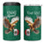 Personalized Viva Mexico Football 4 in 1 Can Cooler Tumbler Mexican Eagle Mascot with Sporty Style