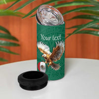 Personalized Viva Mexico Football 4 in 1 Can Cooler Tumbler Mexican Eagle Mascot with Sporty Style