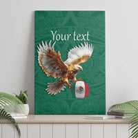 Personalized Viva Mexico Football Canvas Wall Art Mexican Eagle Mascot with Sporty Style
