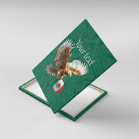 Personalized Viva Mexico Football Canvas Wall Art Mexican Eagle Mascot with Sporty Style