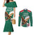Personalized Viva Mexico Football Couples Matching Mermaid Dress and Long Sleeve Button Shirt Mexican Eagle Mascot with Sporty Style