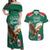 Personalized Viva Mexico Football Couples Matching Off Shoulder Maxi Dress and Hawaiian Shirt Mexican Eagle Mascot with Sporty Style
